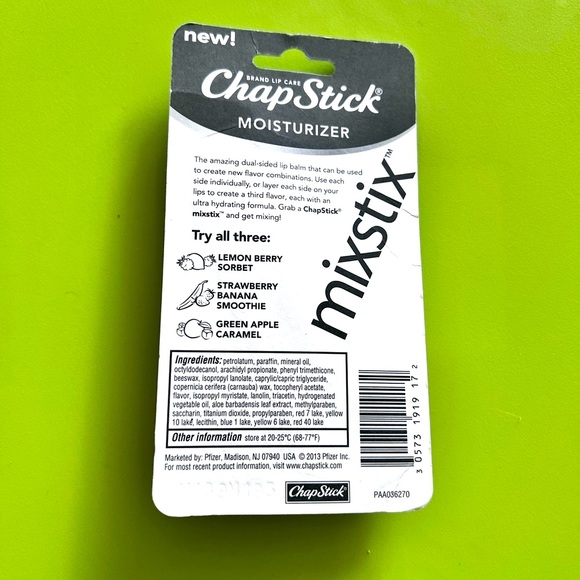 2 HTF Chapstick MixStix Lip Balm Strawberry Banana Smoothie & Lemon Berry Sorbet - Picture 3 of 5